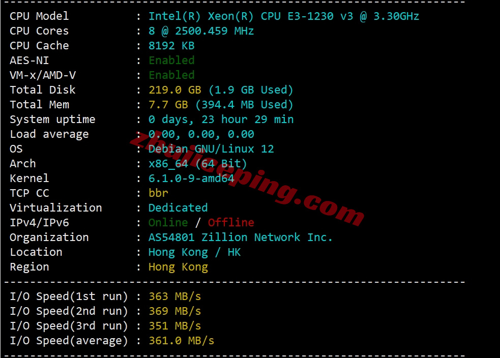 lighthkg1 详细测评lightlayer香港机房国际线路独立服务器