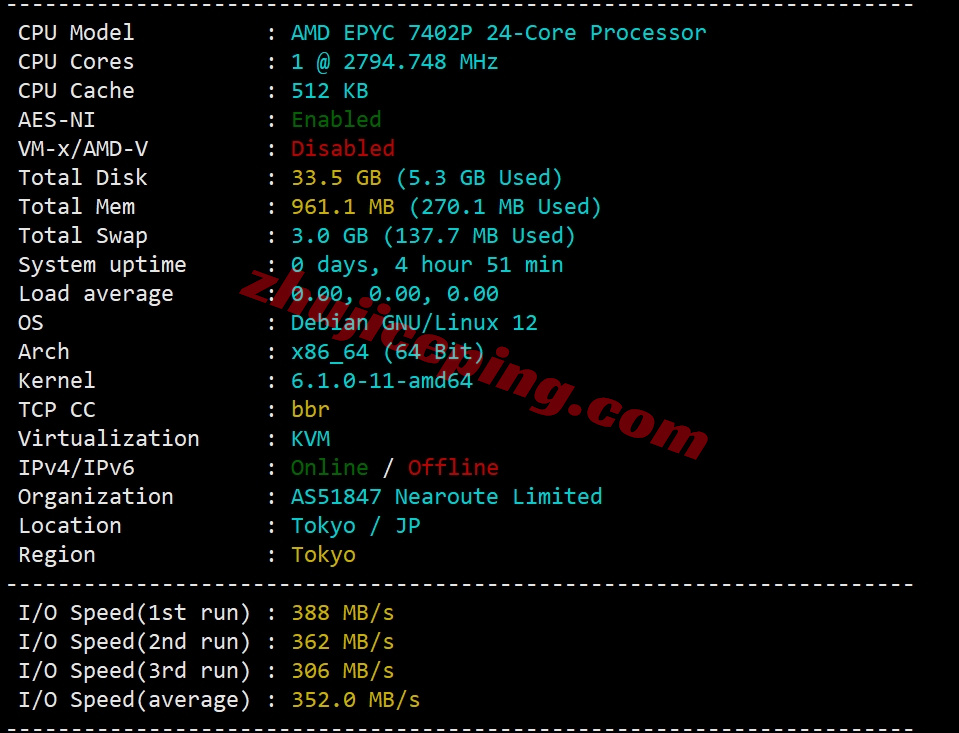 666jpsb1 详细测评666clouds日本软银线路的VPS