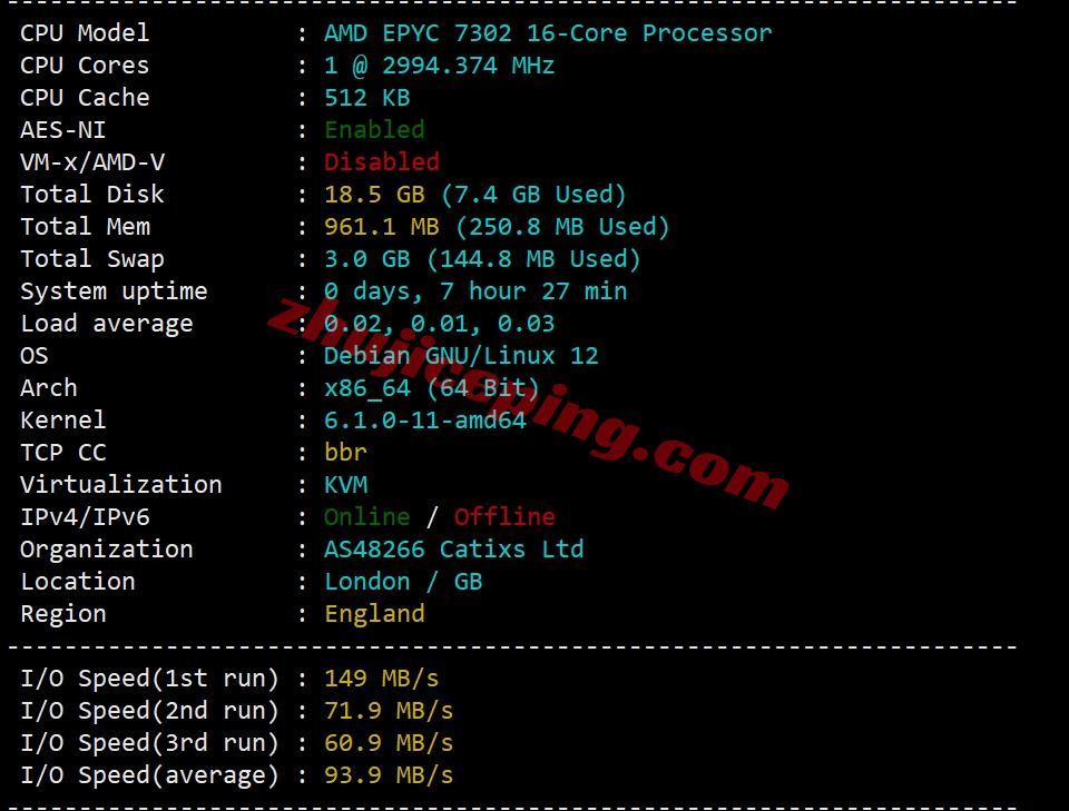 6ukisp1 详细测评666clouds英国原生IP+高端网络加持的VPS