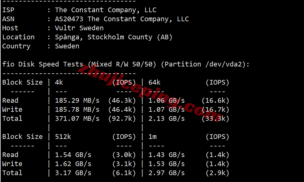 Vultrse_7 ⭐更新：测评Vultr瑞典斯德哥尔摩的云服务器-Stockholm, Sweden (STO)