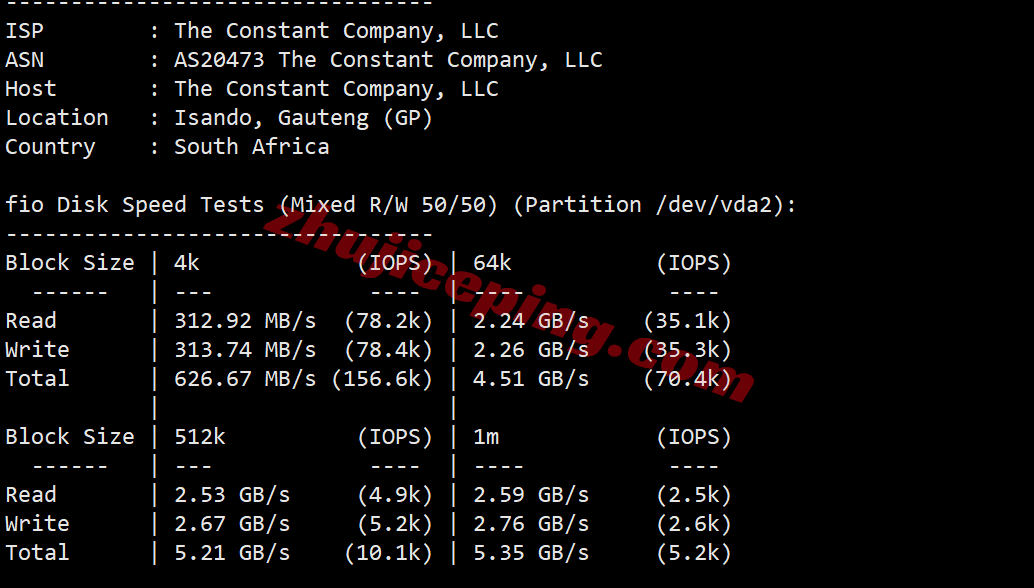 Vultsa_13 ⭐更新:测评Vultr南非-约翰内斯堡云-Johannesburg, South Africa (JNB)