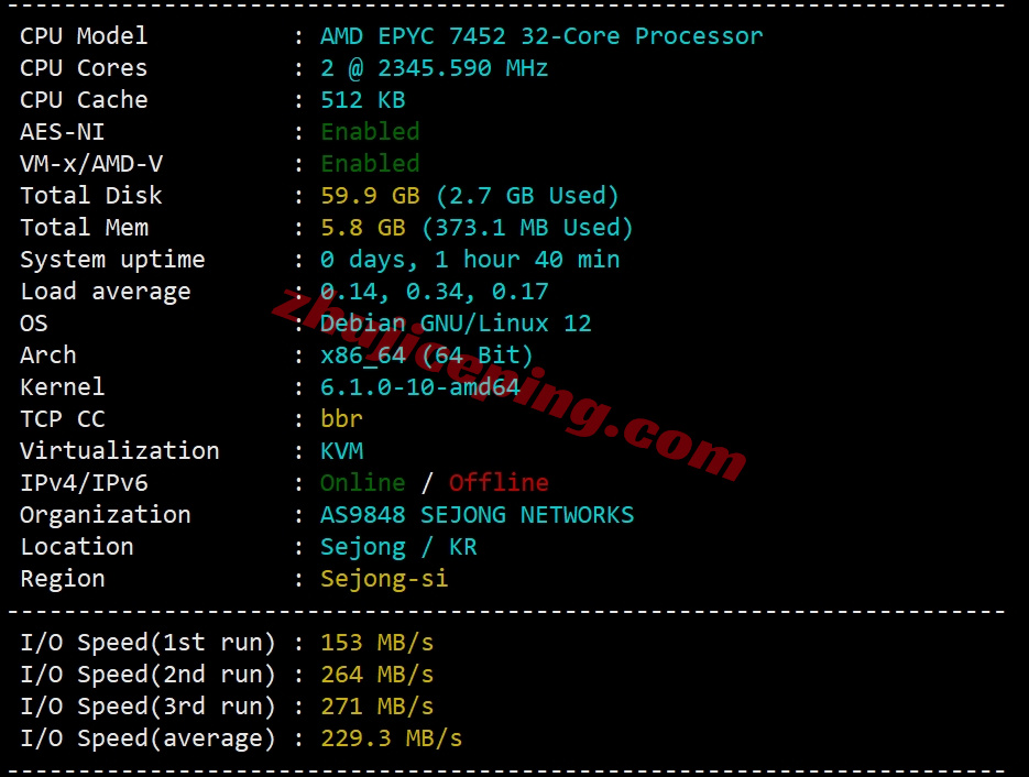 lockrys1 详细测评locvps韩国原生国际区BGP系列VPS（原生双ISP住宅IP）