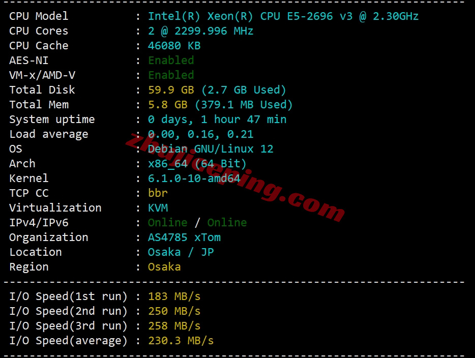 locosa1 详细测评locvps日本大阪数据中心的VPS（提供日本原生IP）