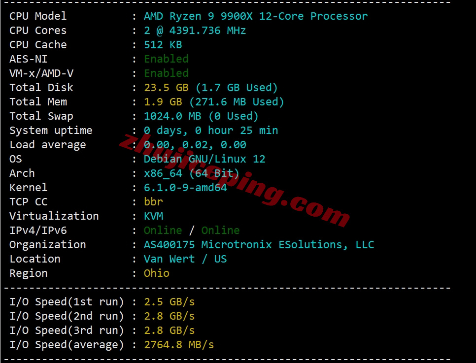 smartoh1 向西测评smarthost美国“Ohio - USA”数据中心的VPS