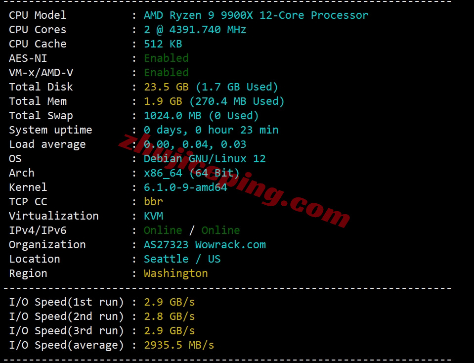 smartwa1 详细测评smarthost美国“Washington - USA”数据中心的VPS