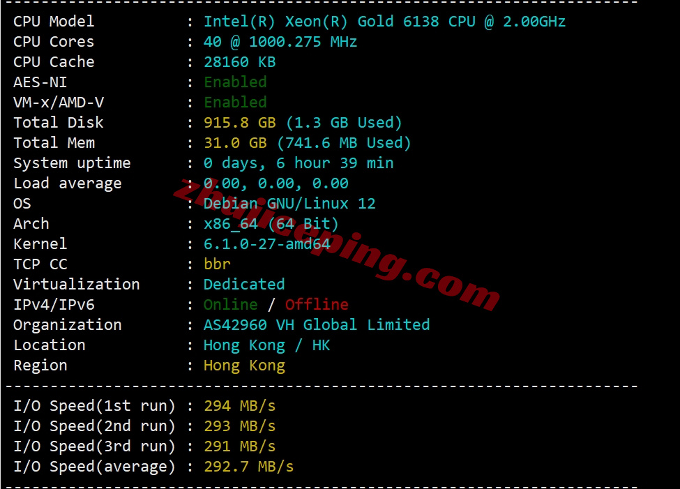ythkgj_6 详细测评YTNet云途香港国际线路的独立服务器