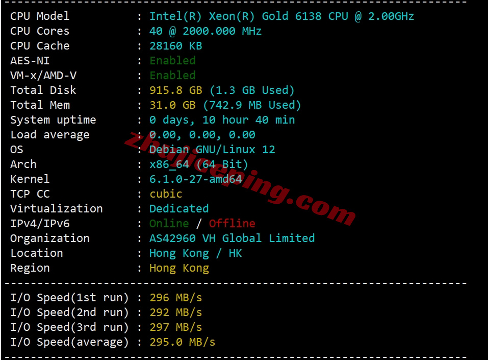 ythkyh_6 详细测评YTNet云途香港优化线路的独立服务器