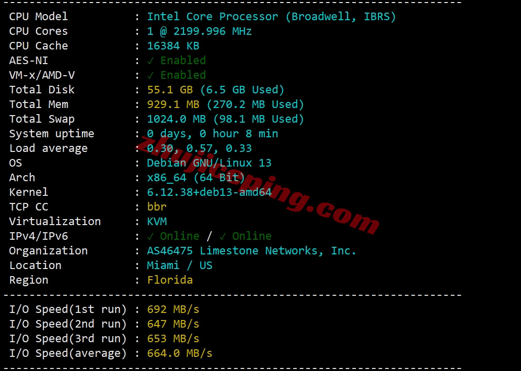 ethermi1 详细测评ethernetservers的美国迈阿密数据中心的VPS