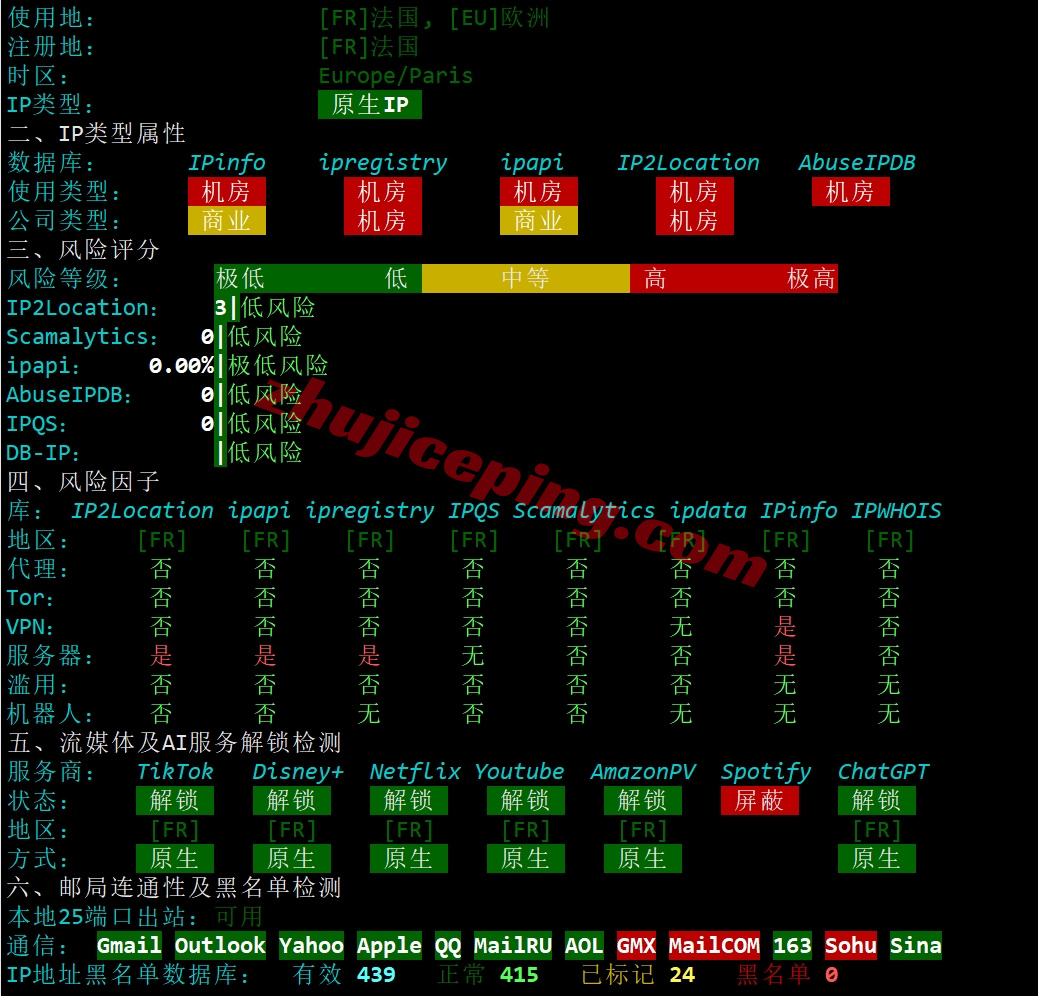 wepfr27 详细测评wepc法国原生IP的VPS，解锁tiktok/chatgpt/netflix等