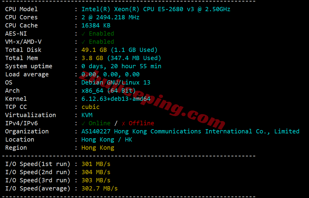 hnhkg1 详细测评hncloud香港国际线路的轻量云服务器