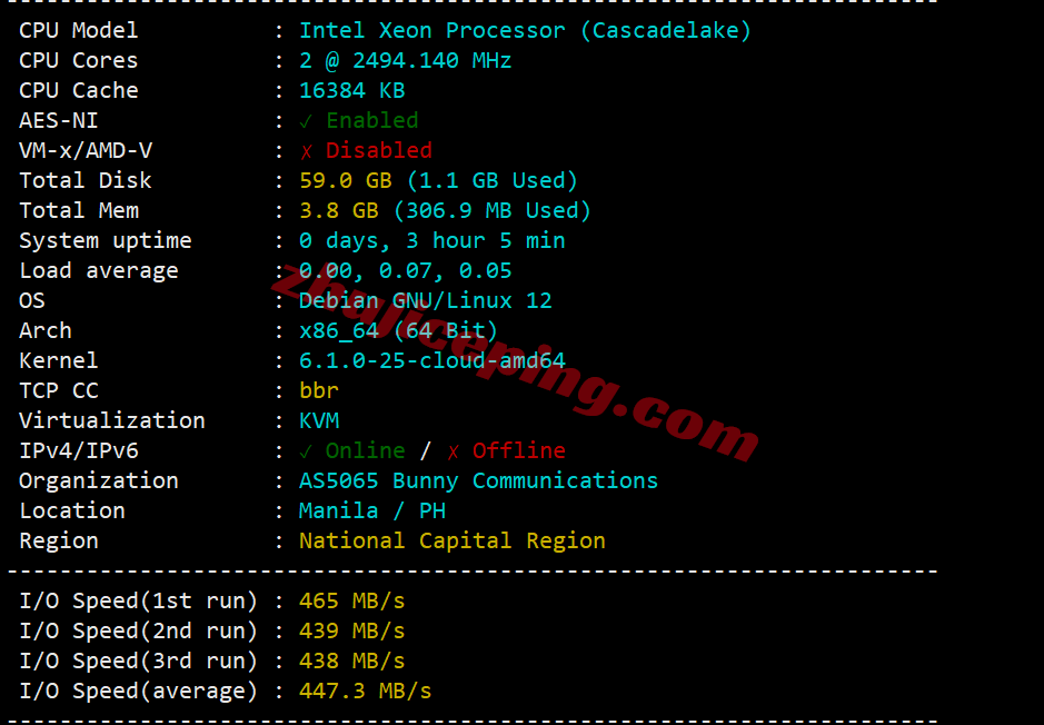 lcaph1 详细测评lcayun/莱卡云菲律宾双ISP住宅属性IP的VPS