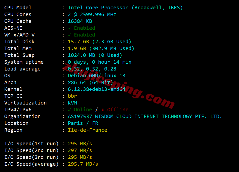 yinfr1 测评荫云法国双ISP住宅属性IP的VPS，解锁tiktok/chatgpt等