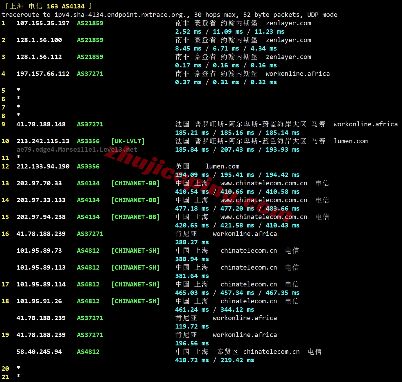 zljohan19 zenlayer南非云服务器测评，10G带宽/解锁tiktok等流媒体