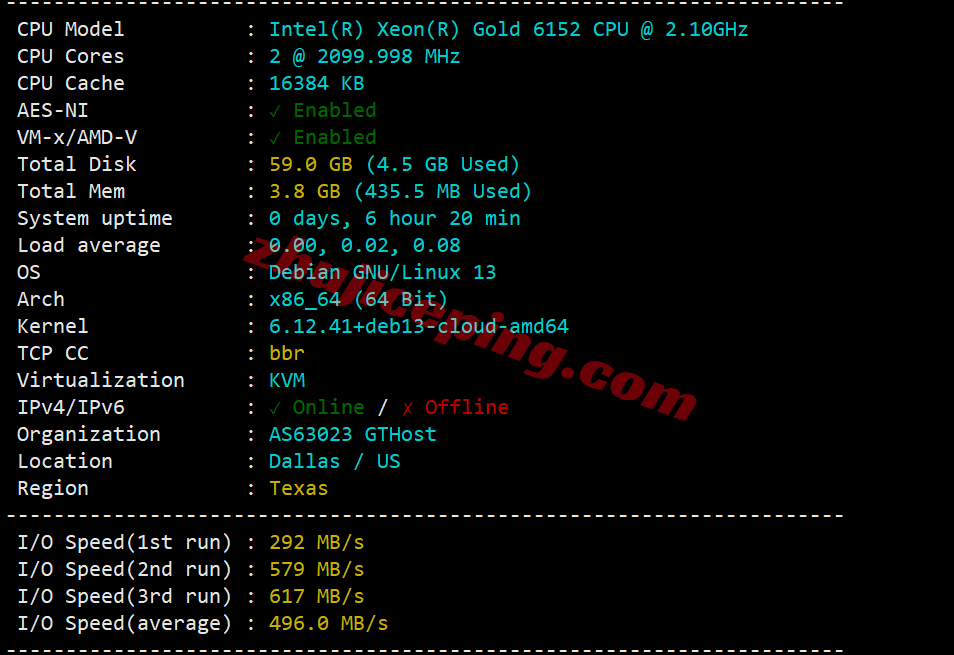 inetdal1 inet.ws美国达拉斯VPS测评，原生美国IP解锁流媒体效果好，网络需要中转