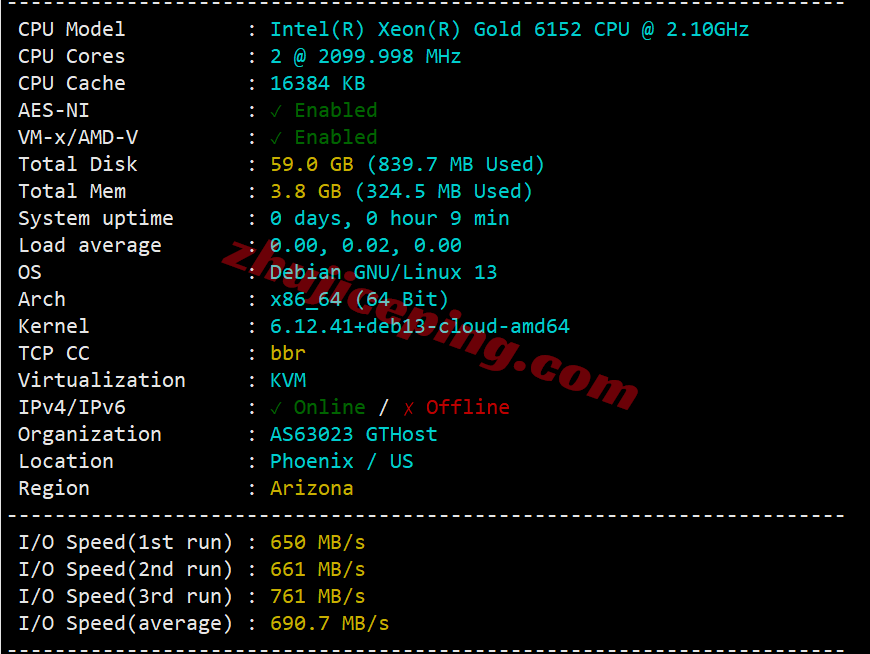 inetphx1 inet.ws美国凤凰城VPS测评，原生IP解锁很棒，电信/移动用户建议中转