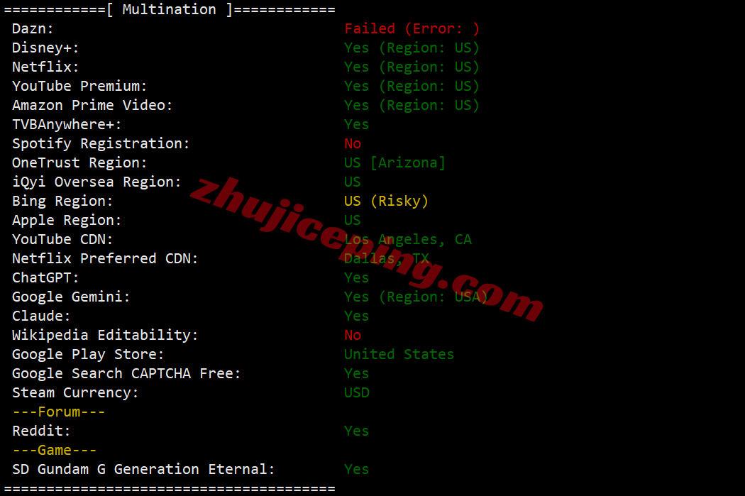inetphx31 inet.ws美国凤凰城VPS测评，原生IP解锁很棒，电信/移动用户建议中转