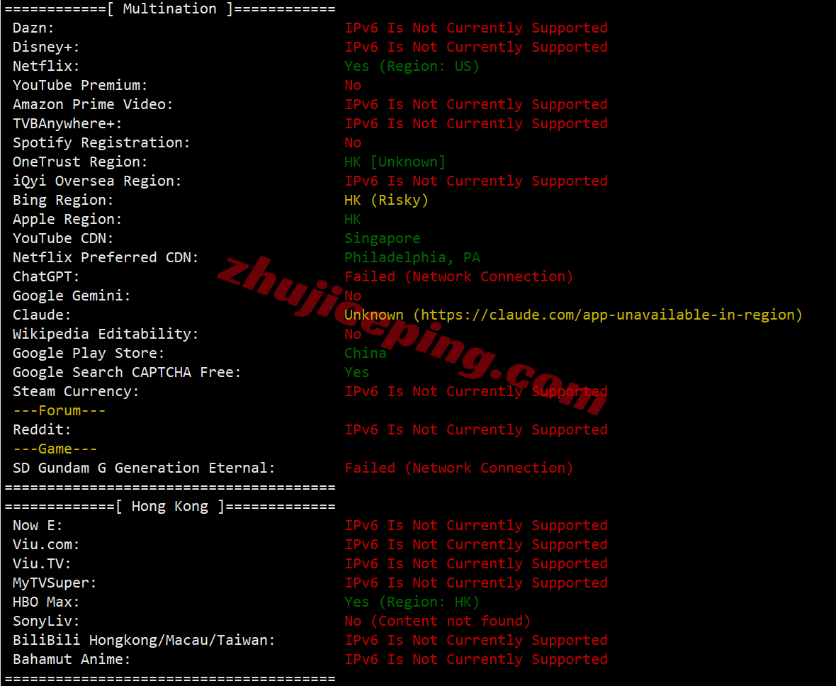 jh1hk32 justhost香港不限流量VPS测评,建议中转,解锁新加坡TikTok/美国Gemini