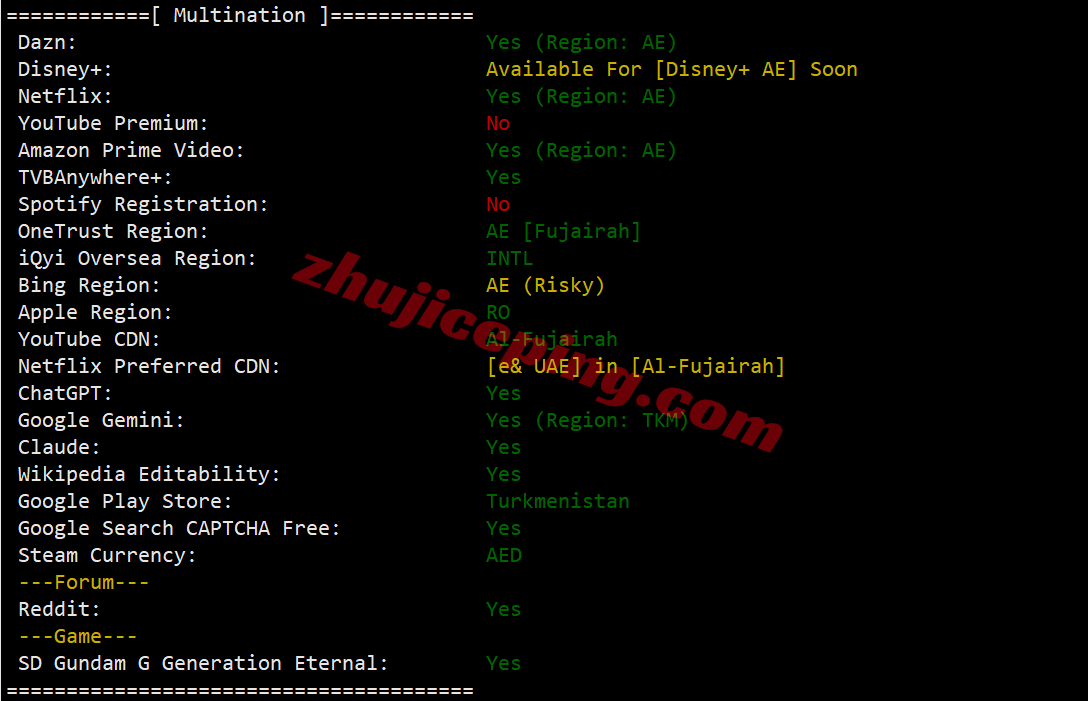 jhuae29 justhost阿联酋VPS测评，原生IP解锁TikTok/chatgpt等，大带宽不限流量