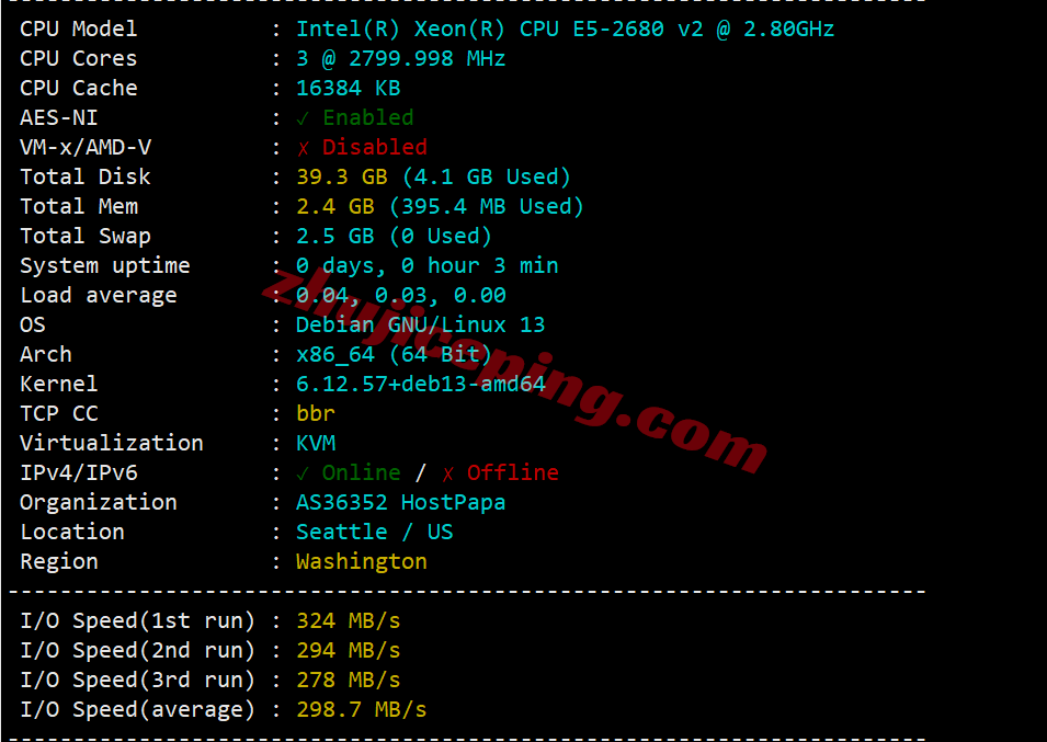 rnsea1 racknerd美国西雅图VPS测评,原生IP解锁TikTok/chatgpt等