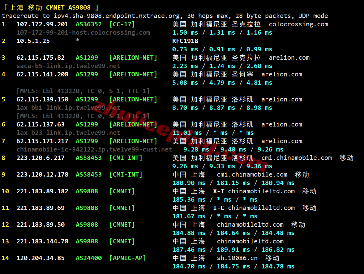 rnsj26 racknerd美国圣何塞VPS测评,原生IP解锁Tiktok等,移动效果差!