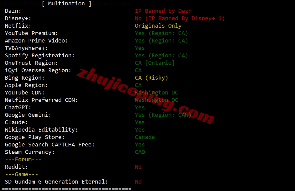 zlcat28 zenlayer加拿大多伦多机房测评，解锁TikTok/Chat等，默认10G大带宽