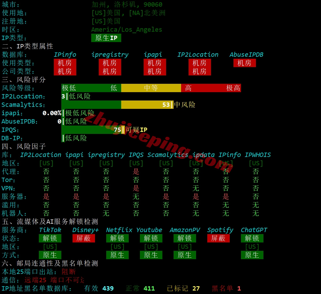 zldal27 zenlayer美国达拉斯云服务器测评,解锁TikTok等,AMD平台/大带宽