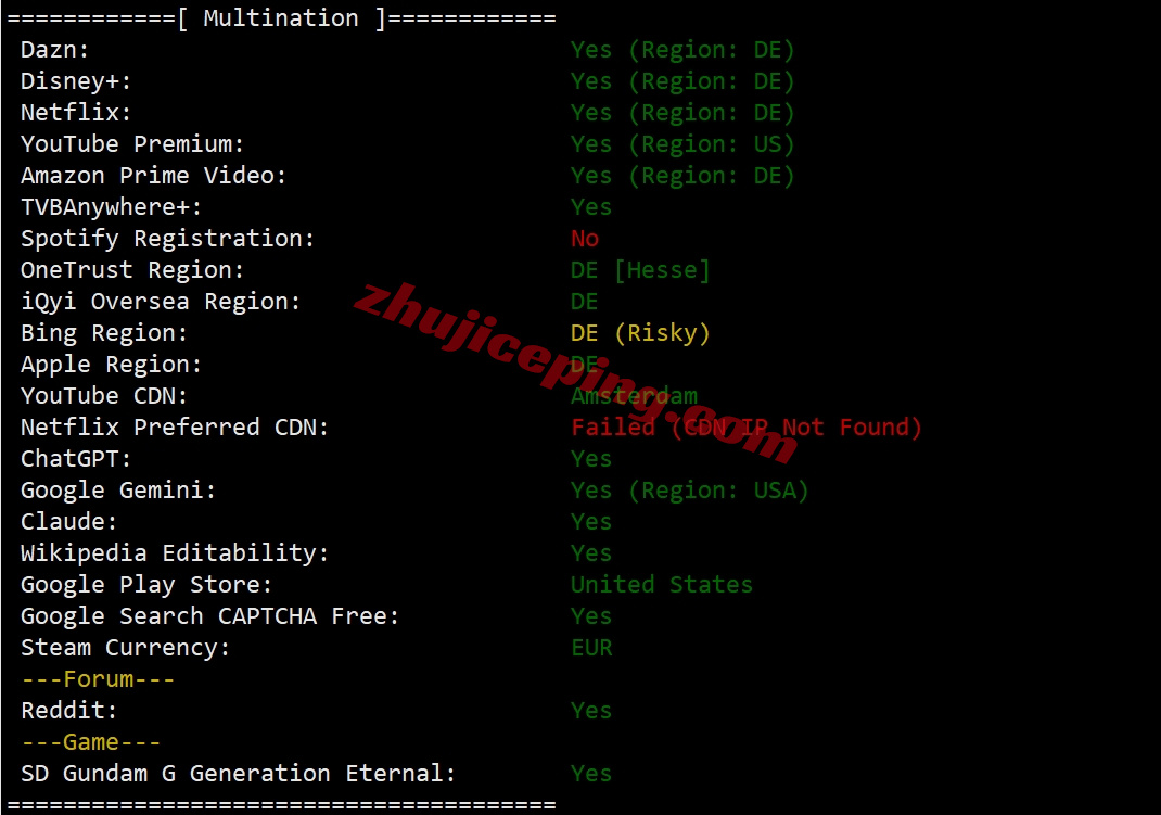 zlfrakf_12 zenlayer德国云服务器测评,10G带宽/解锁TikTok等流媒体