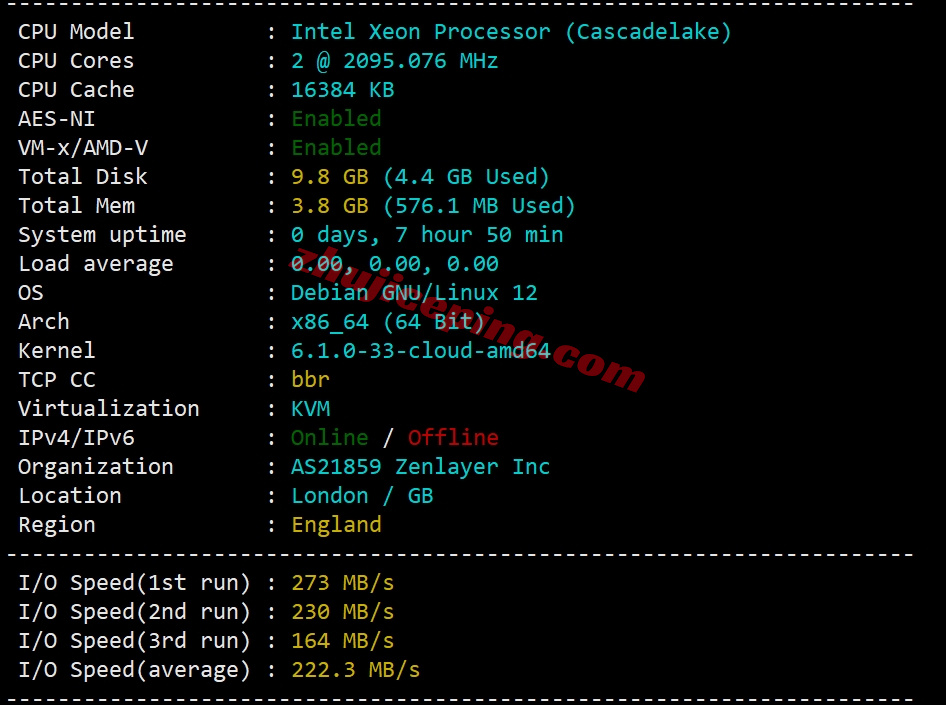 zllond zenlayer英国伦敦云服务器测评,可解锁TikTok等,企业级硬件/超大带宽