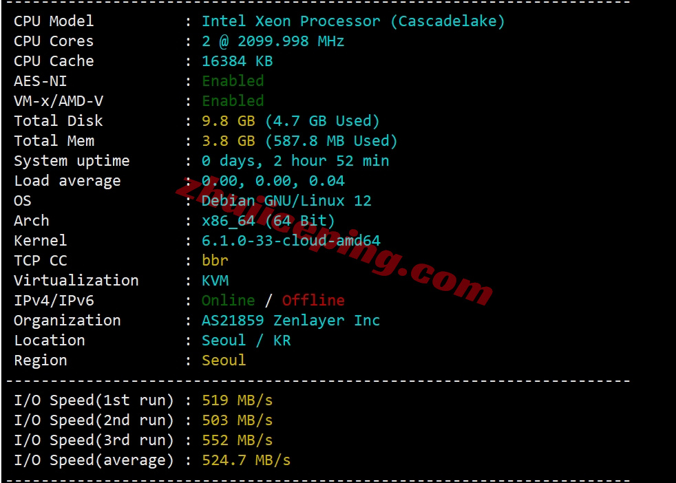 zlseoul1 zenlayer韩国云服务器测评，适合联通/移动，解锁TikTok等流媒体