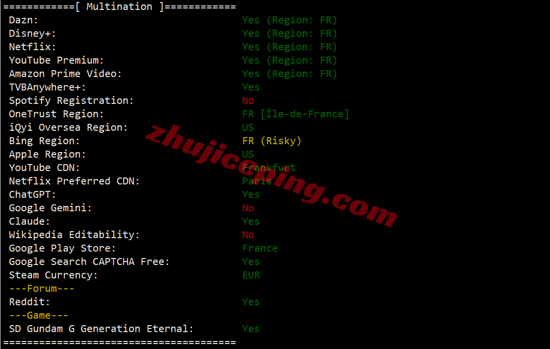 jh1fr29 justhost法国PAR1机房VPS测评,解锁TikTok等,回程路由不饶