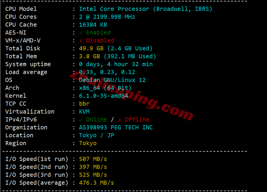 rak2cjp1 raksmart日本精品CN2测评，全天跑满，解锁ChatGPT等流媒体