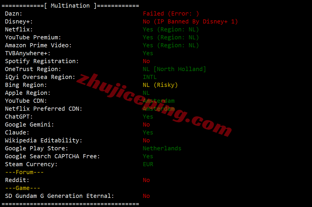 BandwagonHost Netherlands VPS-EUNL_2 Review: Unlocks TikTok/AI, China Telecom Network Requires Relay - Image 7