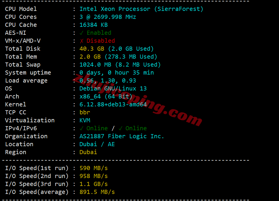 BandwagonHost UAE Dubai VPS Review: Unlocks TikTok/AI, High Latency/Relay Recommended - Image 3