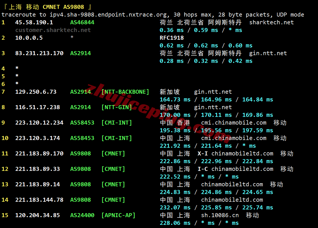 sharknl30 sharktech荷兰VPS测评:原生美国IPv4&v6,性能较强,网路不算差